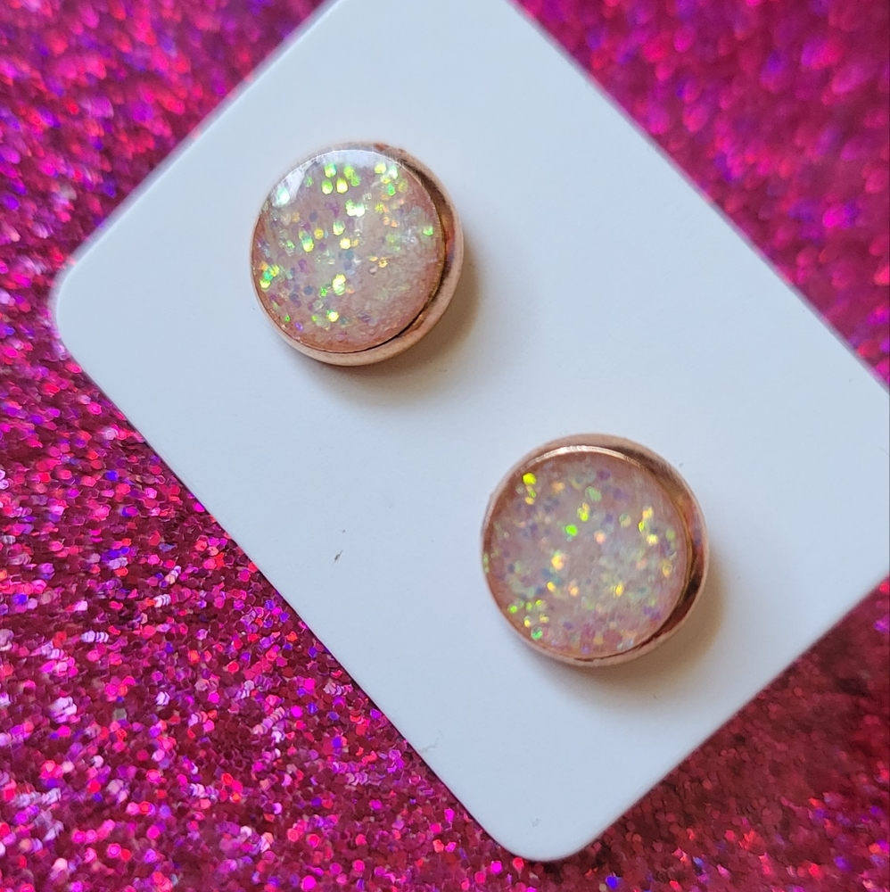 Hand made glitter earrings